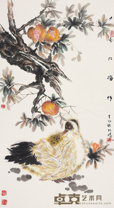 张煜 花鸟 96*53cm