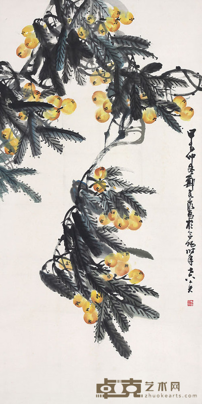 郑若泉 枇杷 135*68cm