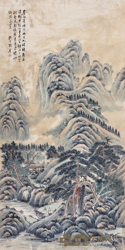 张度 山水 134*66cm