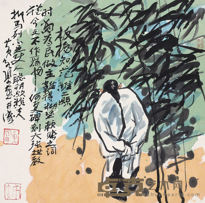 黄永厚 板桥诗意 68*68cm