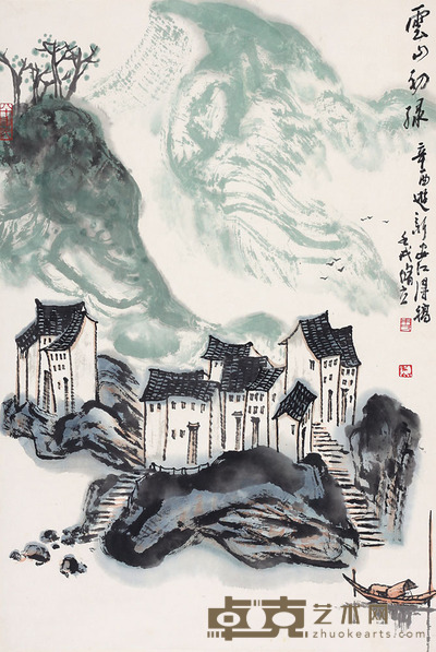 朱修立 山水 68*46cm
