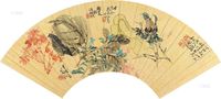 任伯年 丁卯（1867）年作 秋日景物 扇片