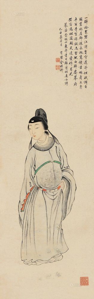 金桂科 己丑（1889）年作 黄崇嘏小像 立轴