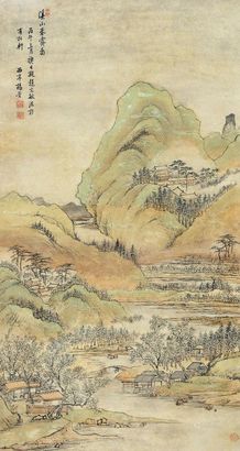 杨晋 丙午（1726）年作 溪山春霁 立轴