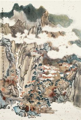 方骏 山水