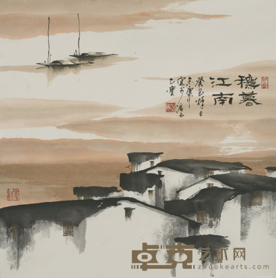 冯念康 秋暮江南 68.5×68.5cm