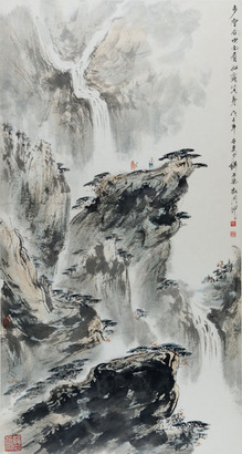 裴家同 山水