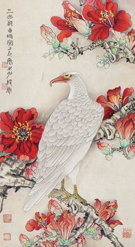 郑乃珖 红棉白鹰