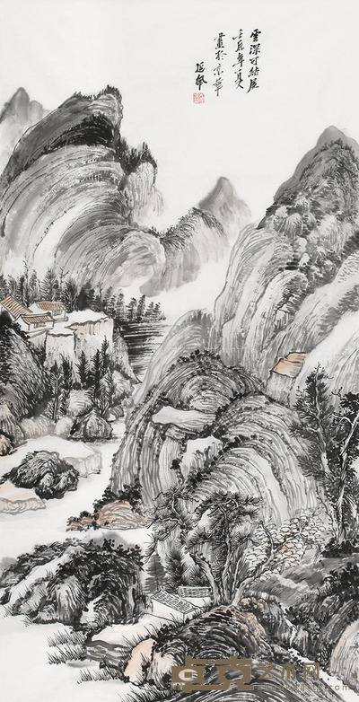 袁延佩 云深可结屋 136×69cm