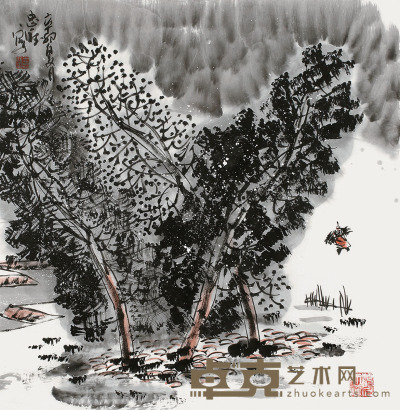 王忠雁 山水 70×67cm