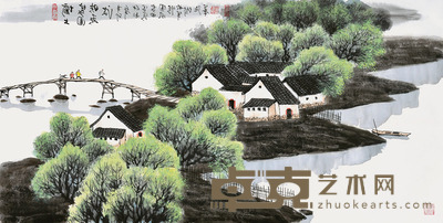彭强华 水乡 70×136cm