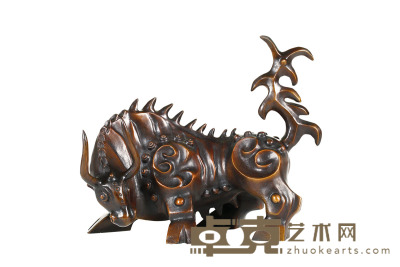 韩美林 青铜牛 37×30cm