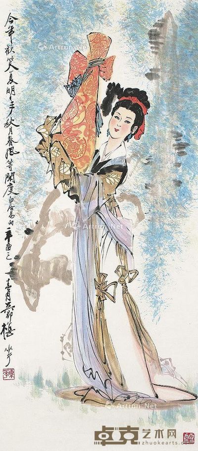 颜梅华 琵笆行 95×44cm