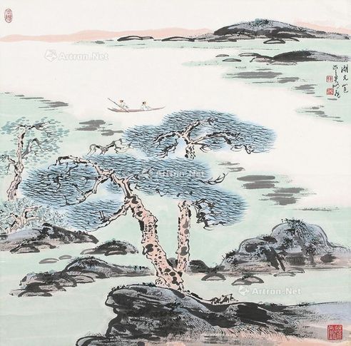 车鹏飞 湖光山色图
