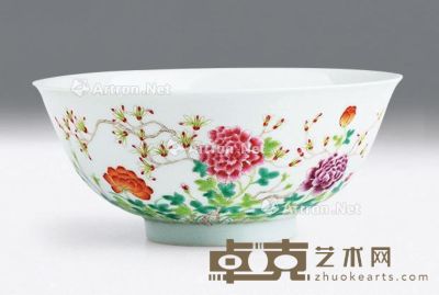 粉彩花卉碗 高7cm；直径16.5cm