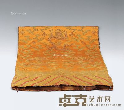 龙纹黄团织锦 长214cm；宽68cm