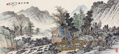 袁松年 倚榻临流 37×81cm