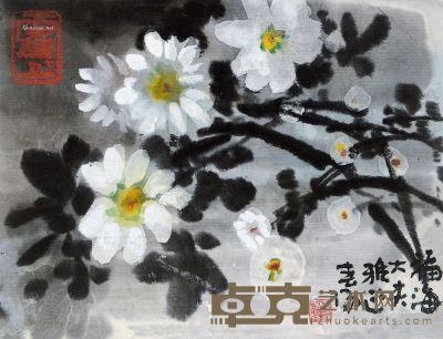 霍春阳 菊花图 14×18cm
