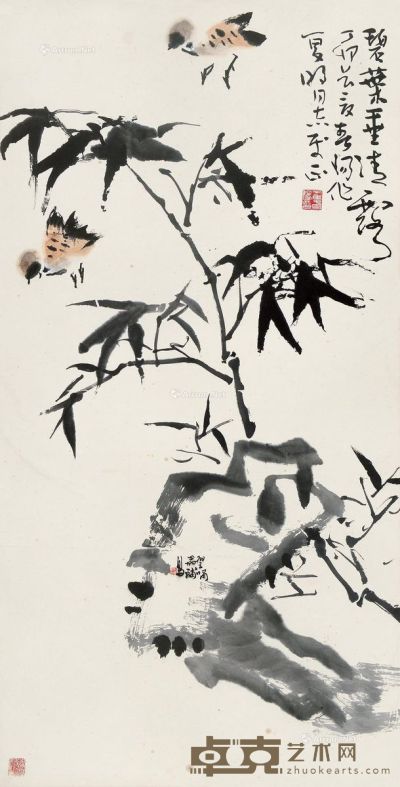 郑乃珖 霍春阳 朱雀图 102×52cm