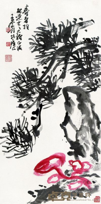 王个簃 寿者相 68×34cm