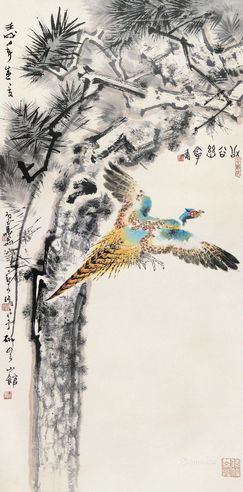 郑乃珖 松谷幽禽