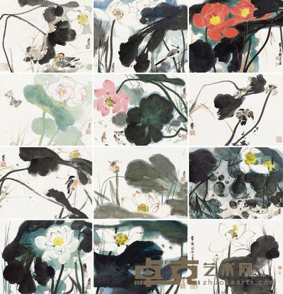 刘旦宅 荷花世界 册页 44×34cm×13