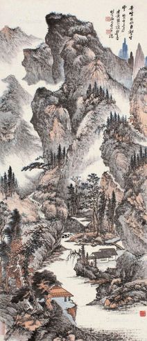 郑午昌 云壑奇峰