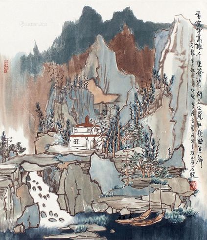 方骏 山水