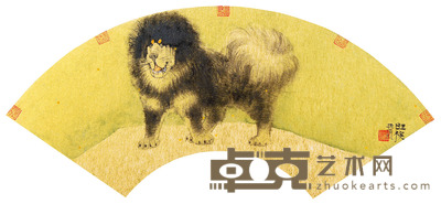 谢振瓯 旺族(工笔藏獒) 15.5×46cm