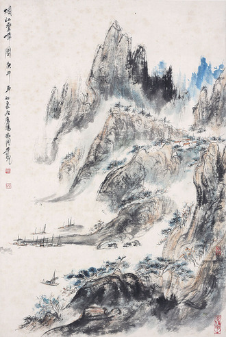 裴家同 山水