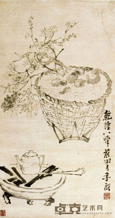 李鱓 花卉 108× 58cm