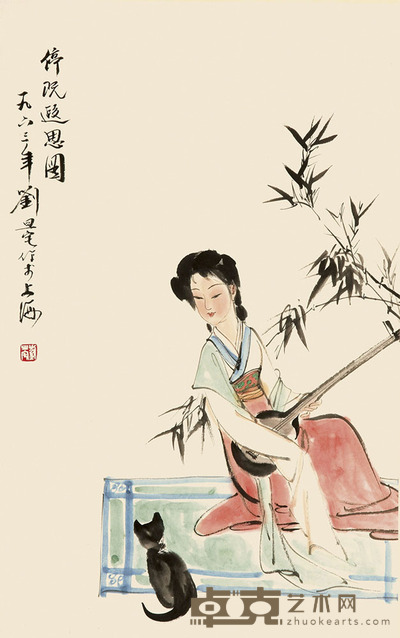 刘旦宅 遐思图 69×44cm