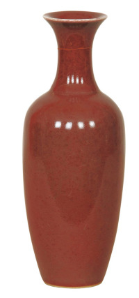清 豇豆红釉花瓶