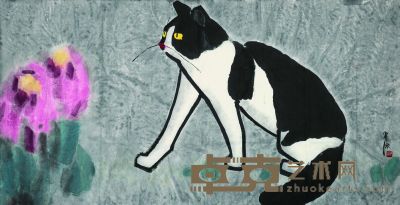 贾平西 猫趣 69×136cm 约8.6平尺