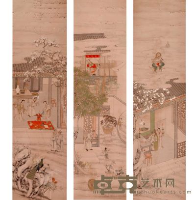 佚名 神仙故事图 175×48×（3）cm 每幅约7.7平尺