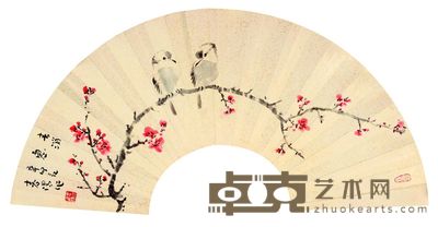 霍春阳 花鸟成扇 33×90cm 约2.7平尺