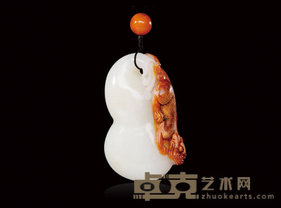 和田白玉籽料福禄寿大把件 8.3×5.5