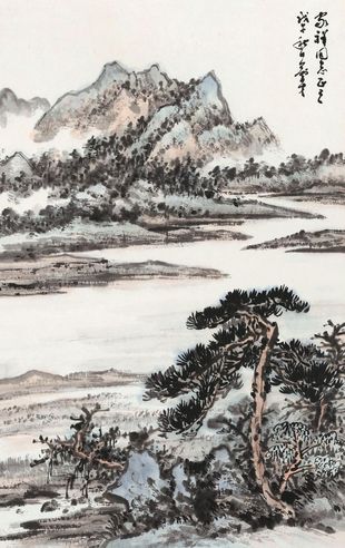 俞子才 春溪图