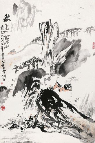朱修立 秋色深山