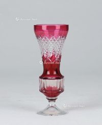 20世纪 彩色水晶花瓶