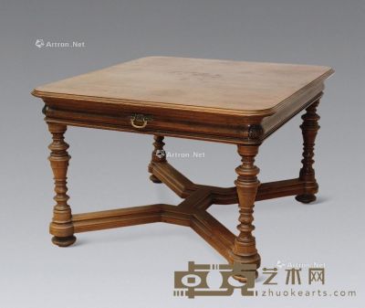 19世纪 历史主义风格餐桌 长128×宽114×高80cm