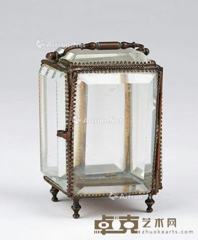 19世纪 玻璃罐 长7×宽7×高10cm