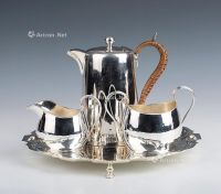 1862年 乔治时期风格银制古董咖啡具 （四件）