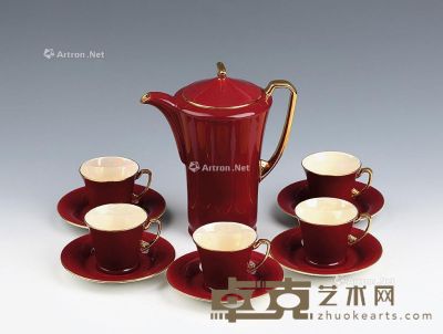 德文陶瓷咖啡具 （十一件） --