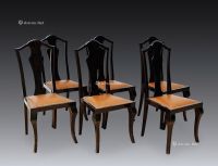 19世纪 奇彭代尔高背椅 （六把）