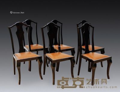 19世纪 奇彭代尔高背椅 （六把） --