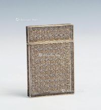 银鎏金掐丝名片盒