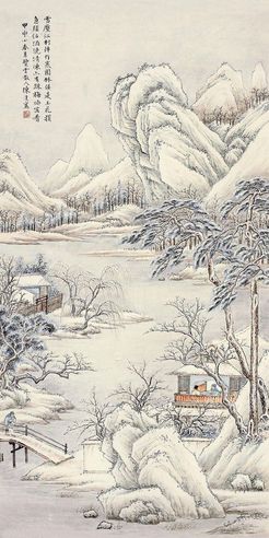 陈达 雪景山水