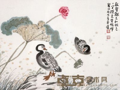 李孝萱 数声飘去和秋色 33.5×45cm