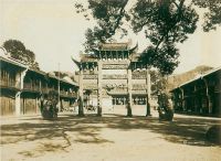 1920年杭州西湖岳王庙前全景照片